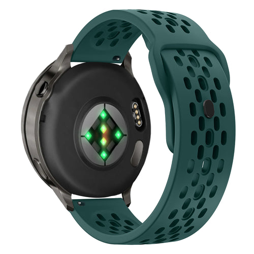Bandz Garmin Forerunner 245 Silicone Strap 'Air' (Dark Green)