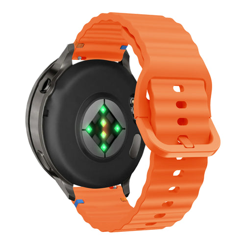 Bandz Garmin Venu 2 Silicone Strap 'Wave' (Orange)