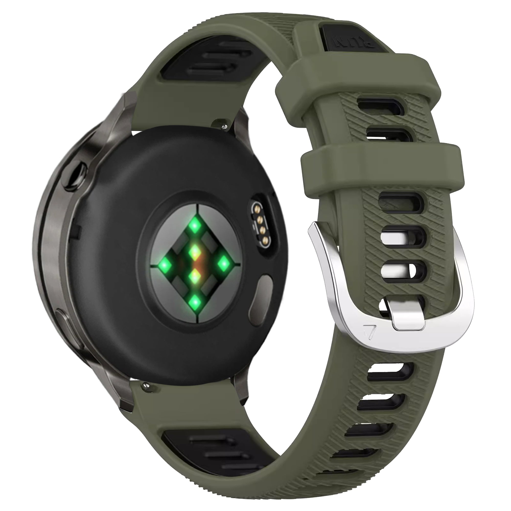 Bandz Garmin Venu 4 - 41mm Sport Strap with Buckle (Olive Green/Black)