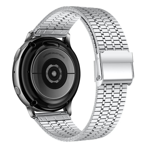 Fine Steel Strap, silver, on a watch, 3/4 rear view