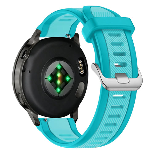 Bandz Garmin Forerunner 570 - 42mm Dual Buckled Sport Strap (Aqua)