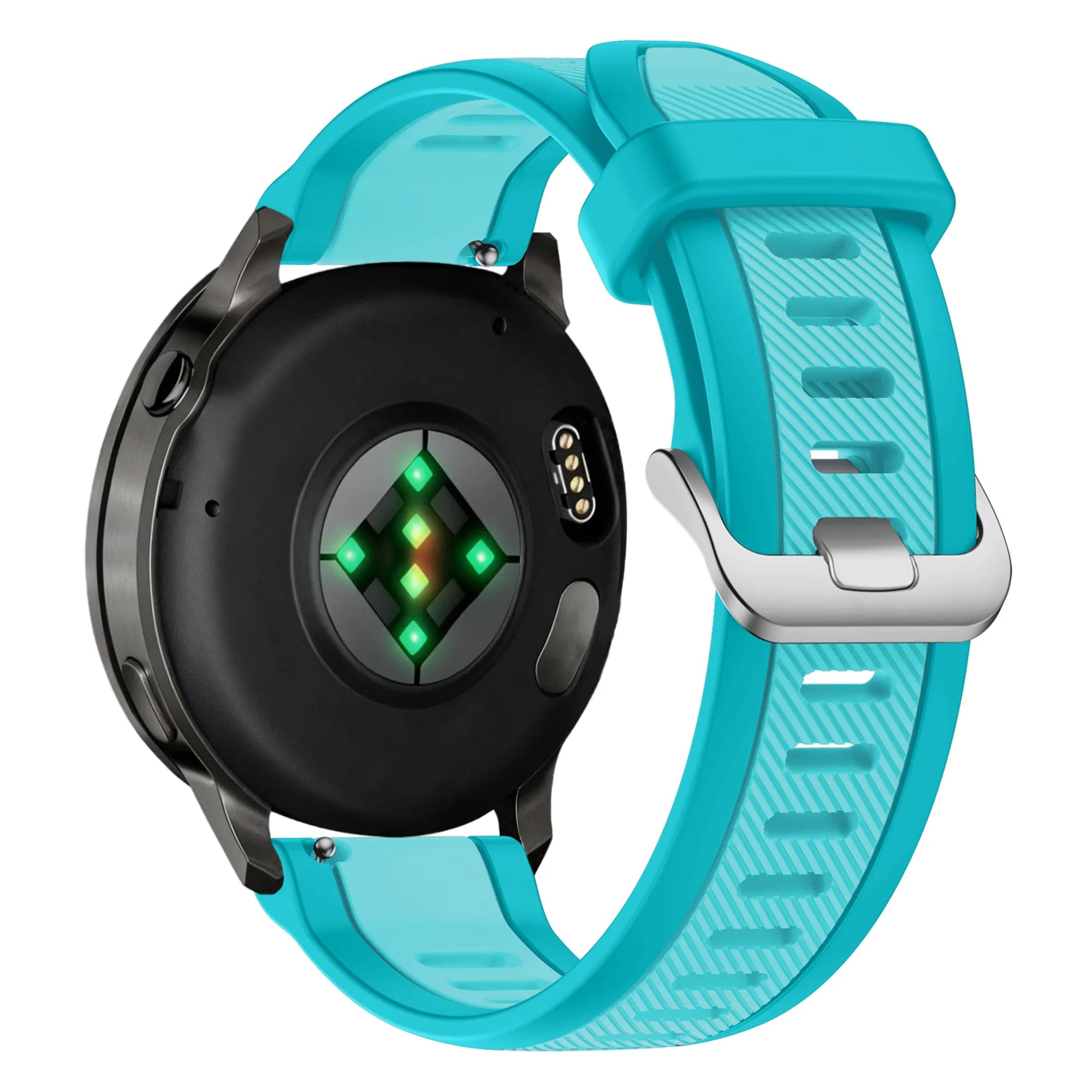 Bandz Garmin Forerunner 570 - 42mm Dual Buckled Sport Strap (Aqua)
