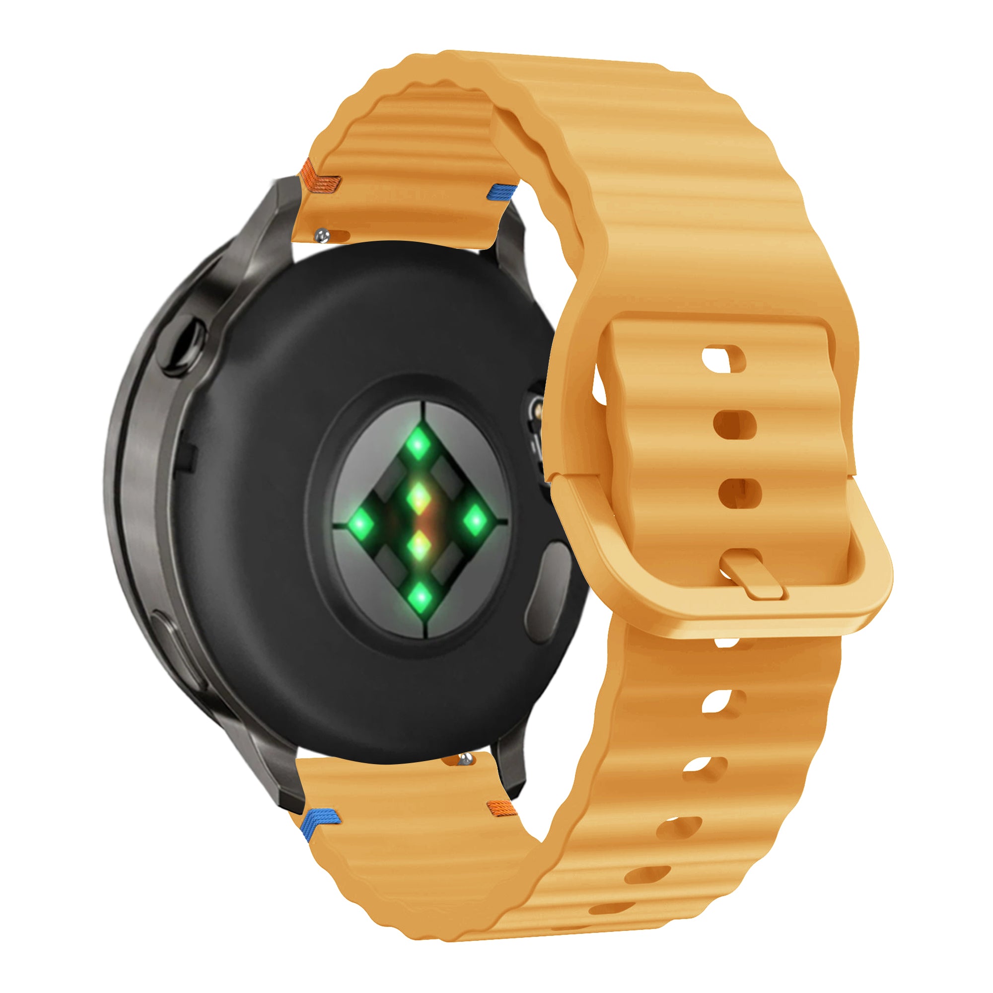 Bandz Garmin Venu 2 Plus Silicone Strap 'Wave' (Dark Yellow)