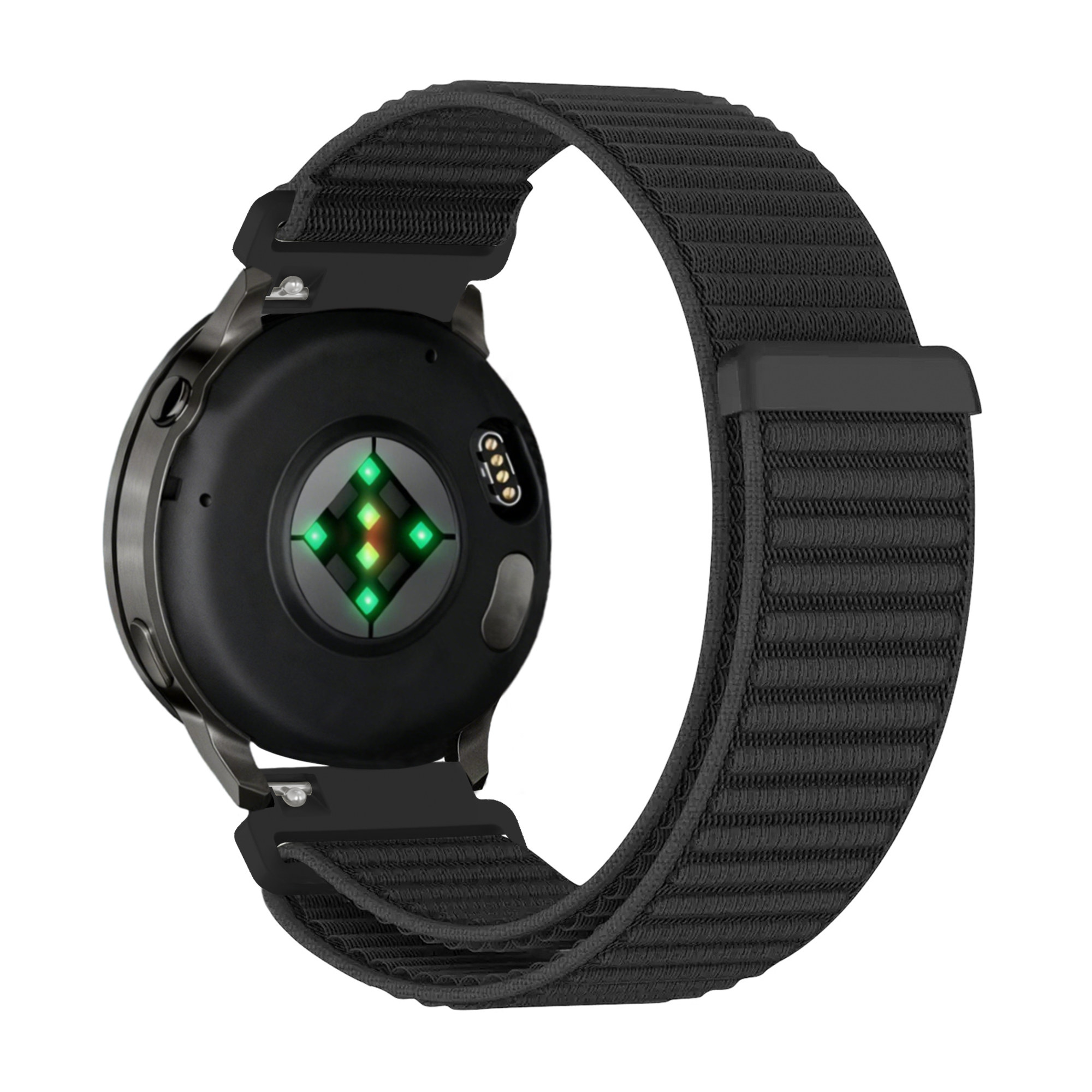 Bandz Garmin Forerunner 570 - 47mm Nylon Strap 'Wave' (Black)
