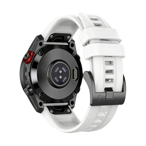 Bandz Garmin Fenix 7s Silicone Strap 'Classic' (White)