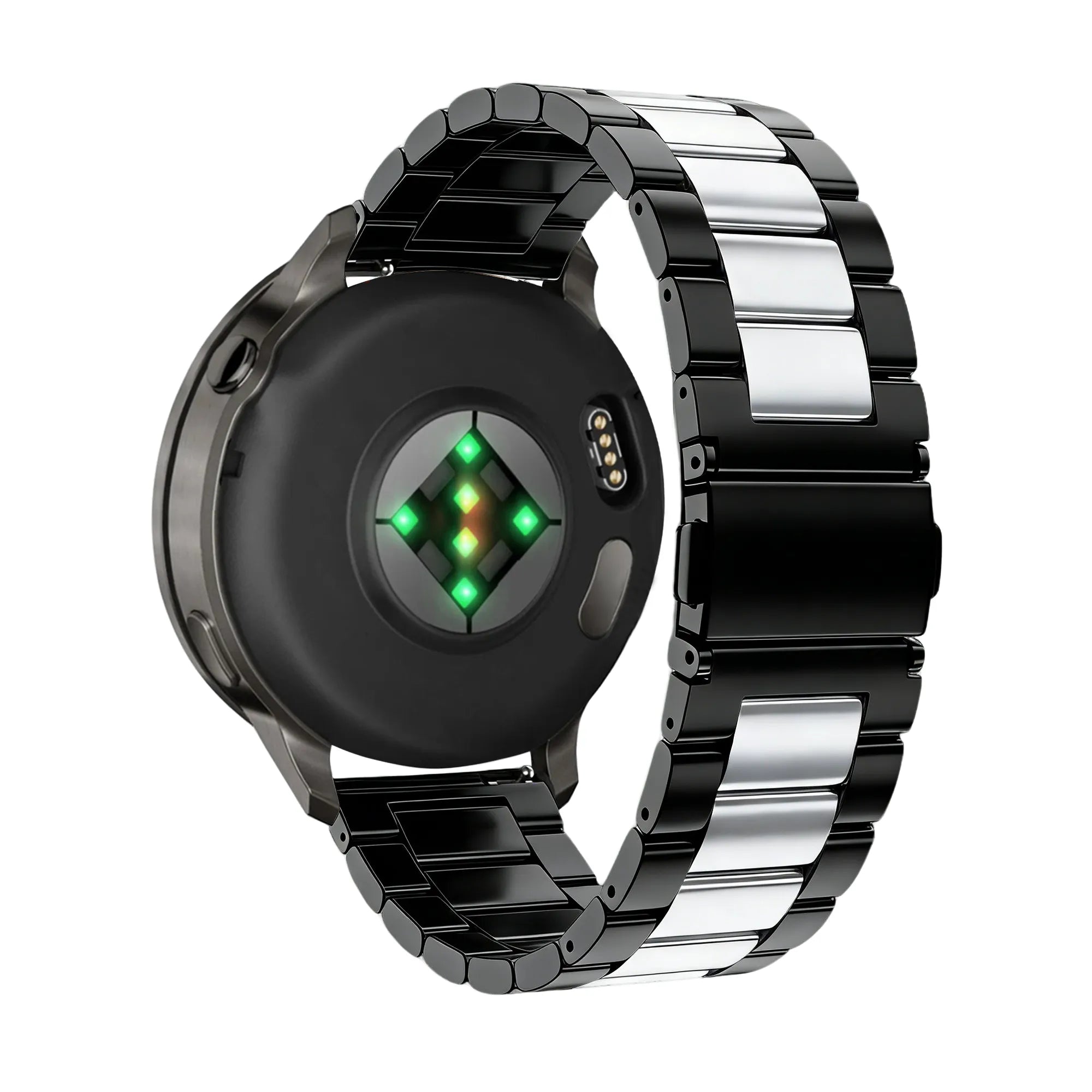Bandz Garmin Vivoactive 4 Steel Strap 'Classic' (Black/Silver)