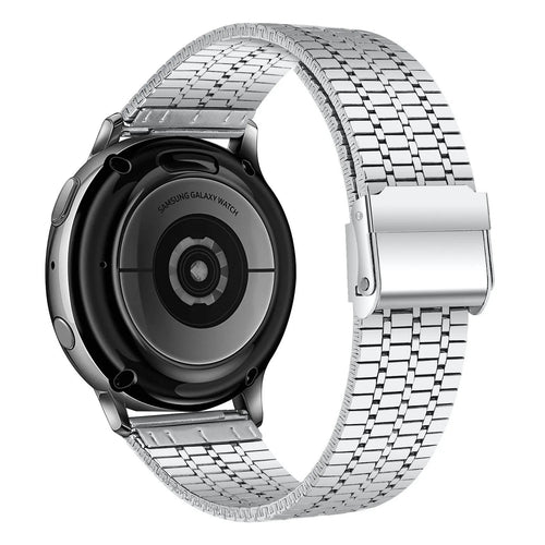 Fine Steel Strap, silver, on a watch, 3/4 rear view