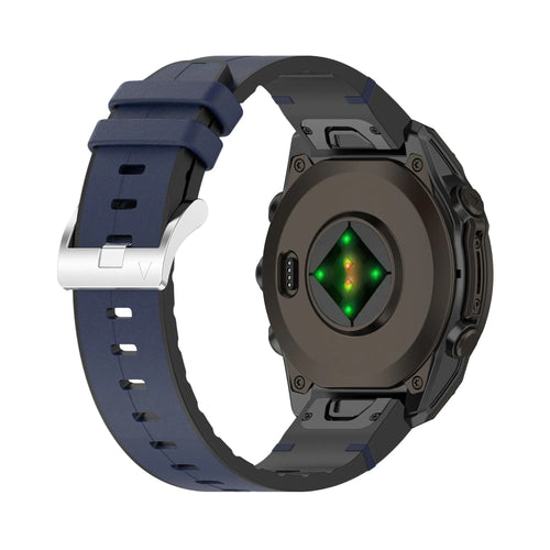 Garmin Enduro 1 / 2 / 3 Leather Hybrid Strap (Blue)