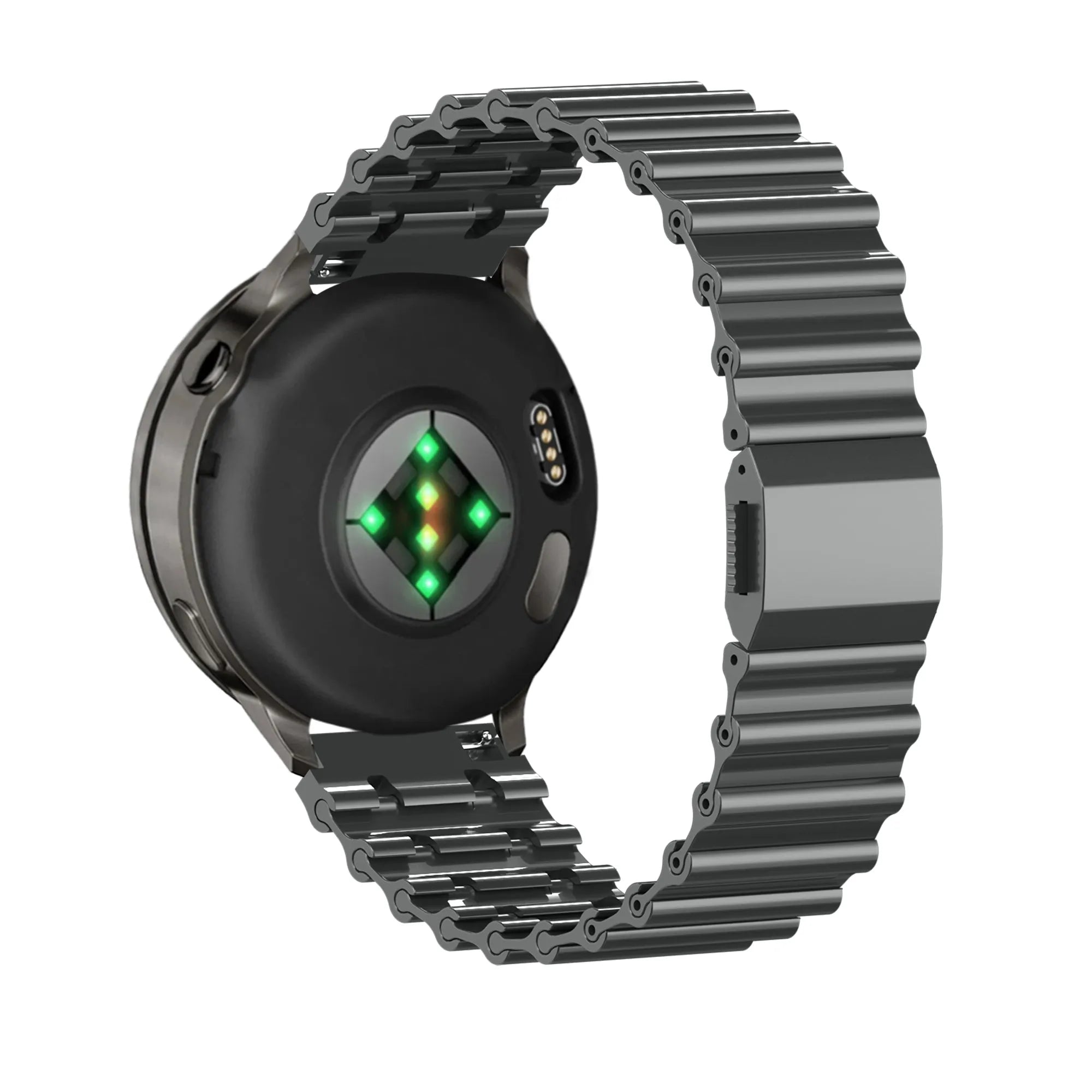 Bandz Oppo Watch X Premium Steel Strap 'Ocean' (Titanium Grey)
