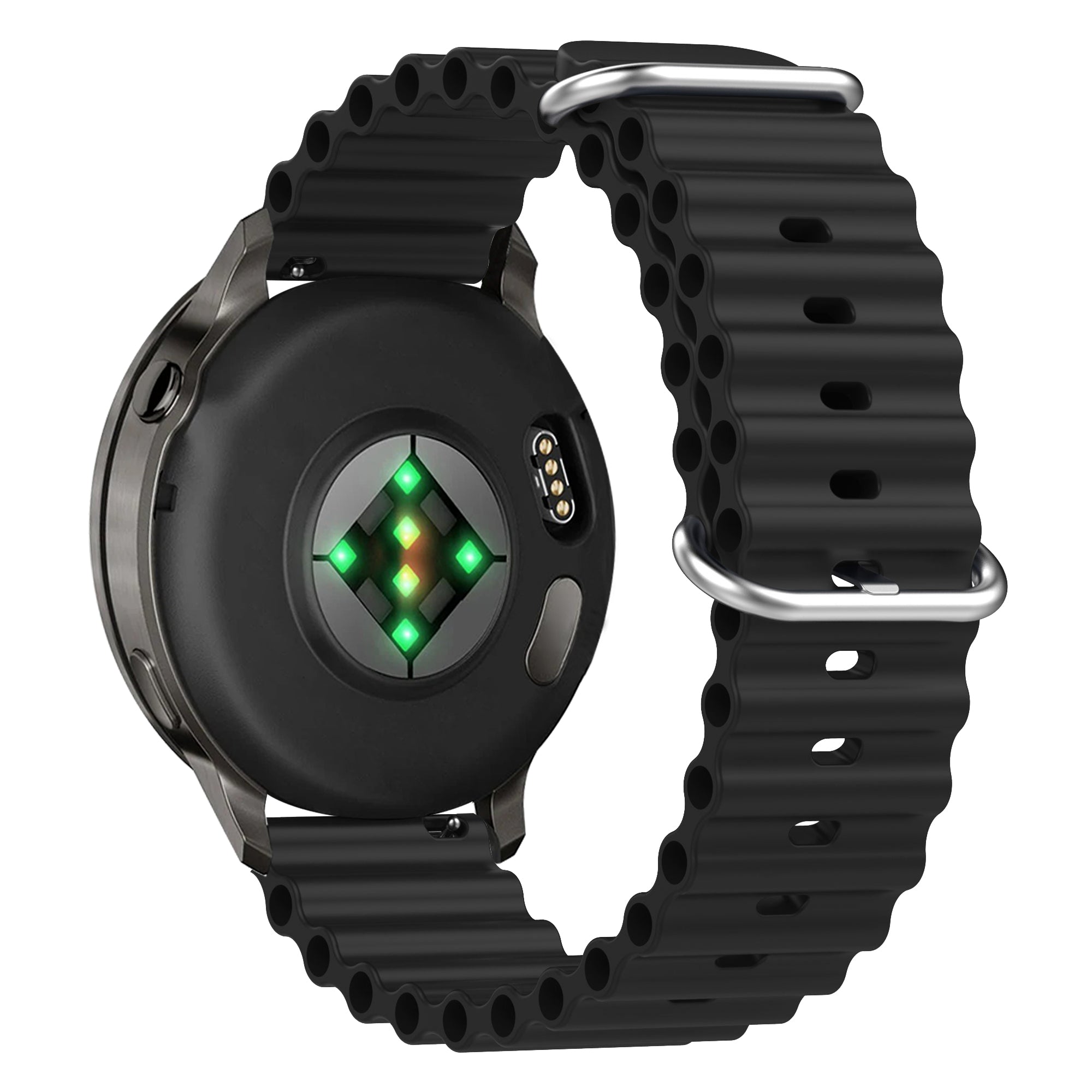Bandz Garmin Vivoactive 4 Ocean Strap 'Classic' (Black)