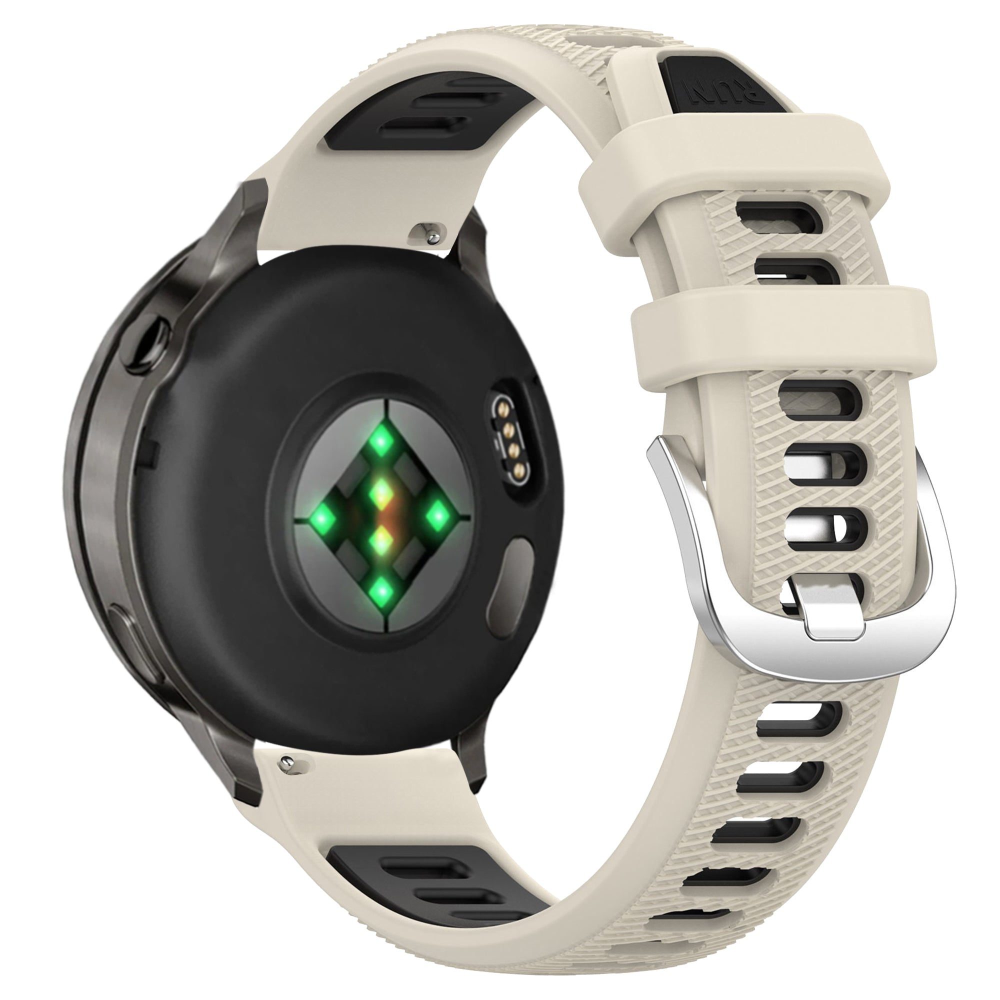 Bandz Garmin Forerunner 255s Sport Strap with Buckle (Starlight/Black)