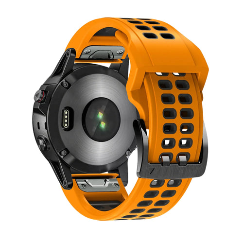 Bandz Garmin Tactix 7 Pro Buckled Sport Strap (Orange/Black)