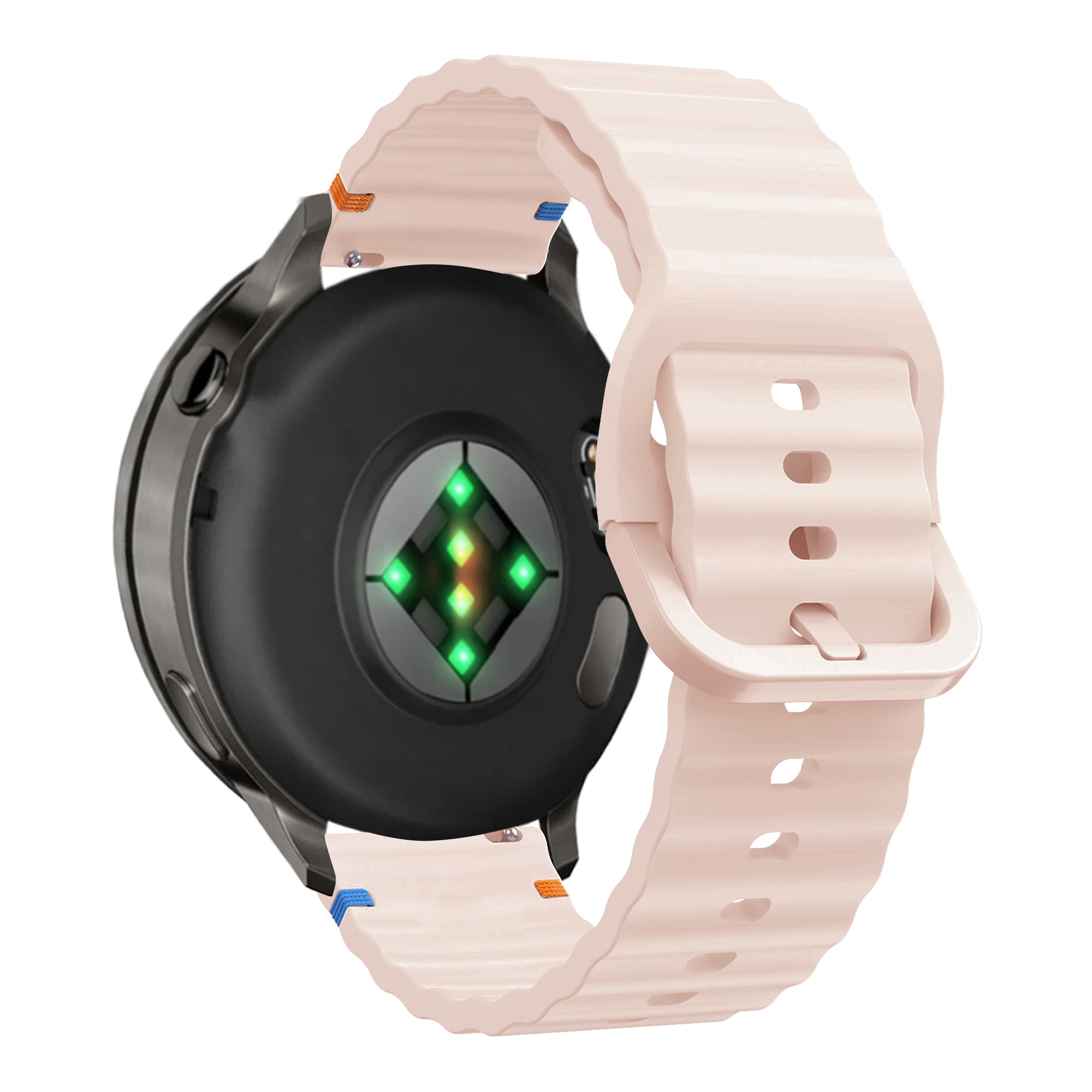 Bandz Garmin Venu 2 Plus Silicone Strap 'Wave' (Light Pink)