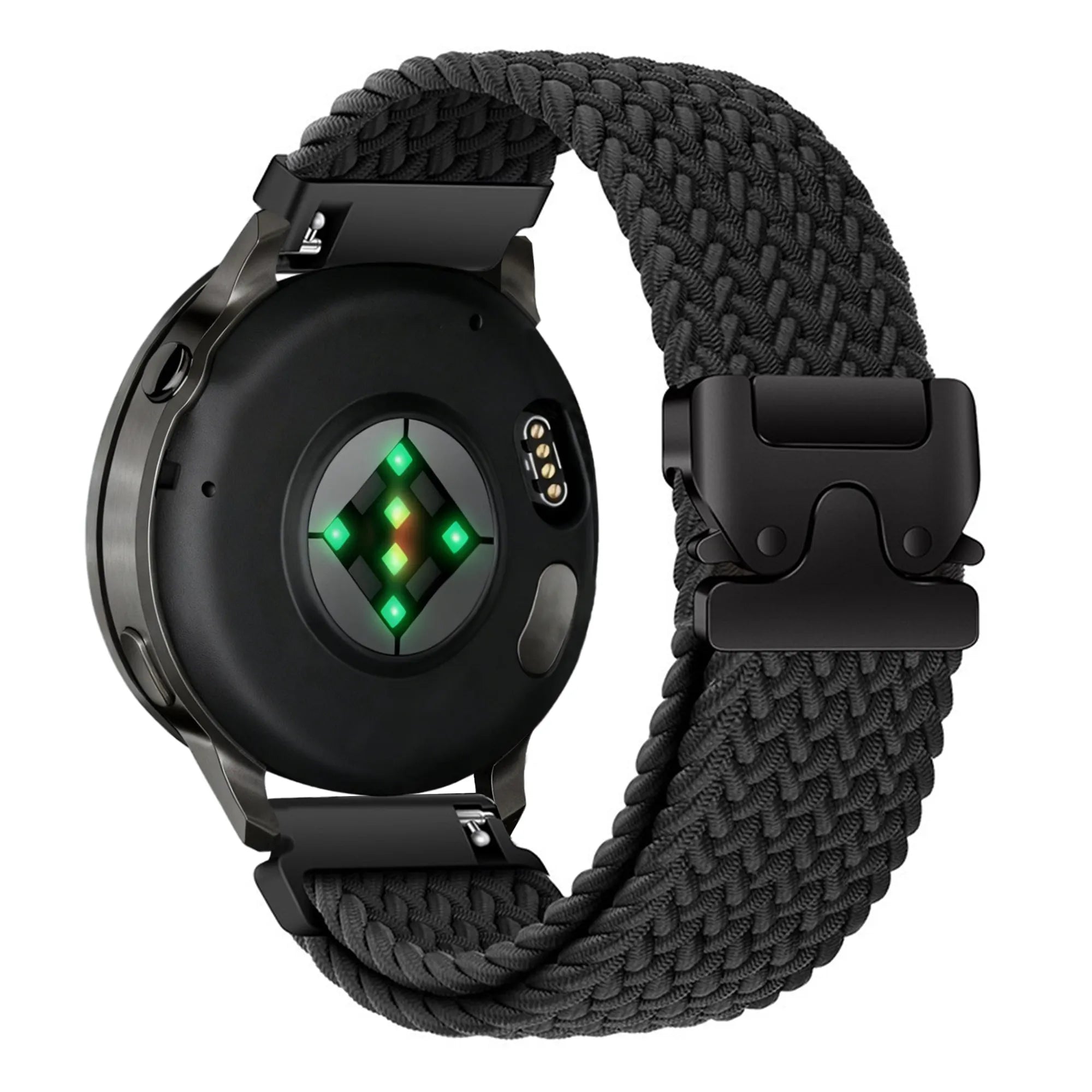 Bandz Garmin Forerunner 265s Braided Strap 'Parachute' (Black)