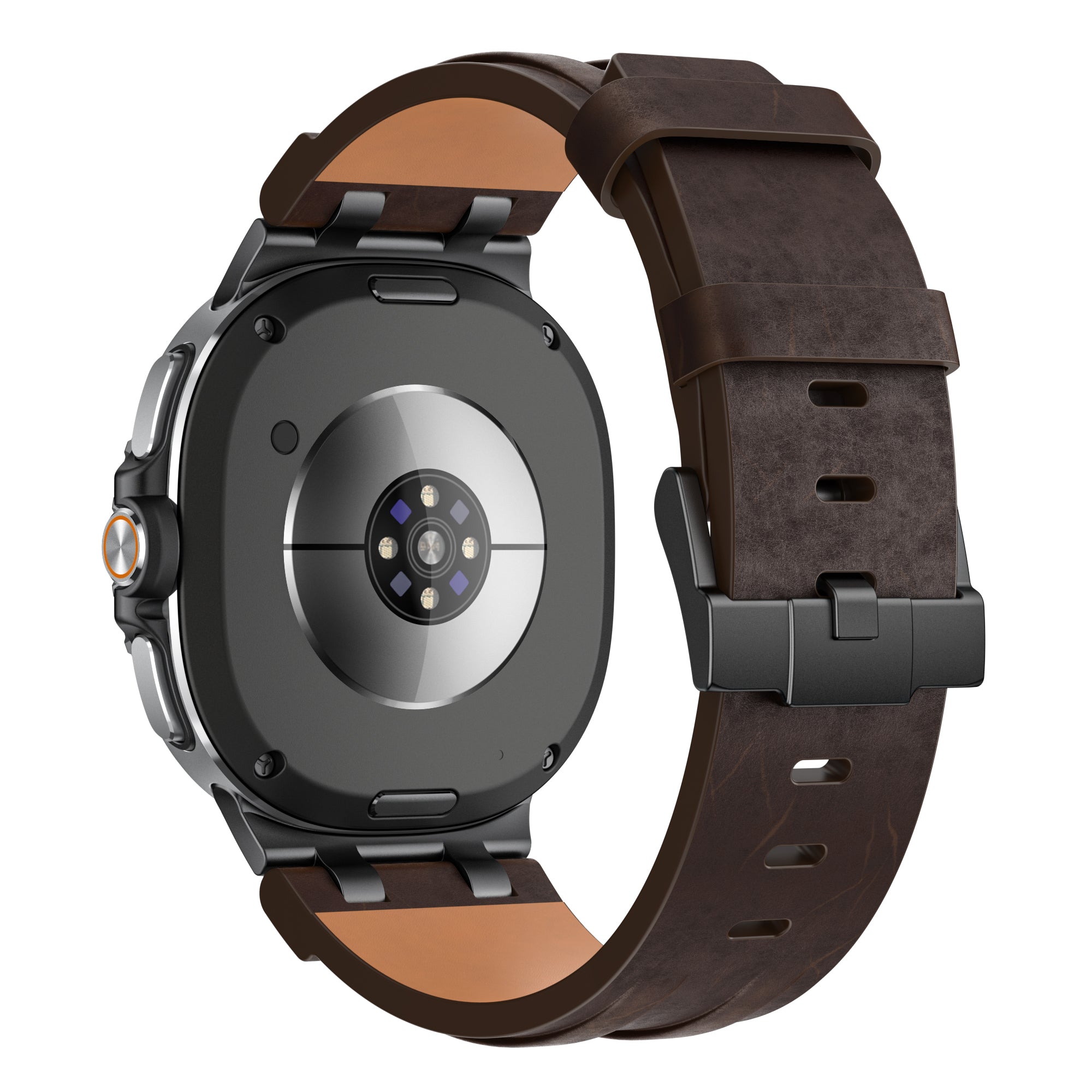 Samsung Galaxy Watch 9 - 44mm Solid Leather Strap (Coffee)