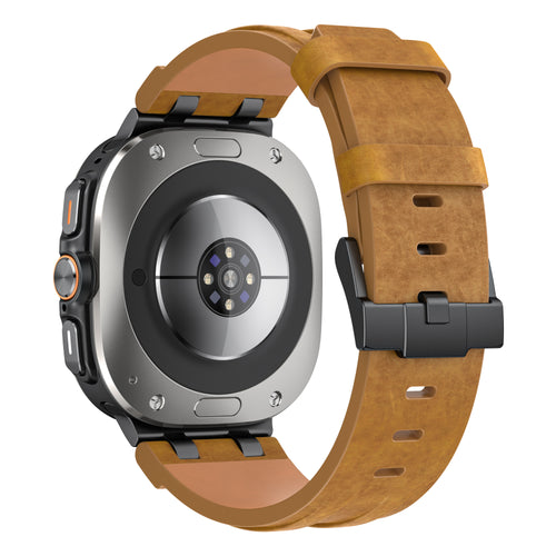 Samsung Galaxy Watch Ultra Solid Leather Strap (Brown)