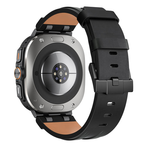 Samsung Galaxy Watch Ultra Solid Leather Strap (Black)