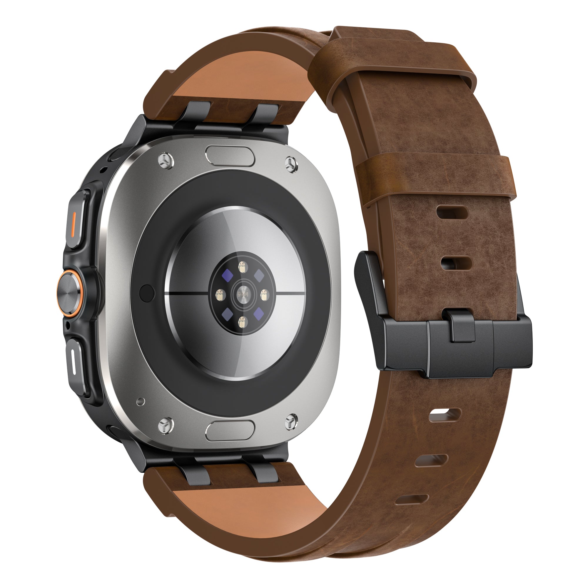 Samsung Galaxy Watch Ultra 2 Solid Leather Strap (Dark Brown)