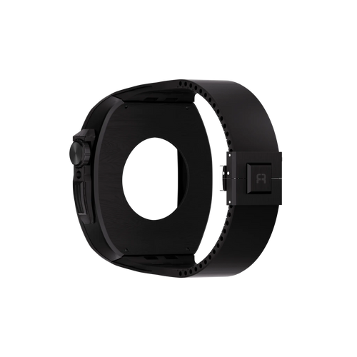 Reqior Apple Watch 45mm Polymer Case with Rubber Strap (Carbon Black)