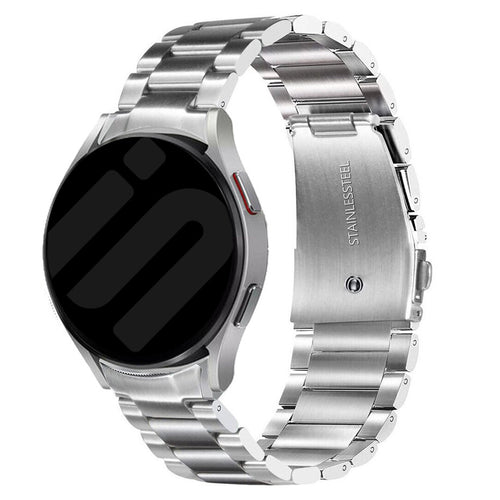 Titanium Strap, silver, on a watch, 3/4 rear view