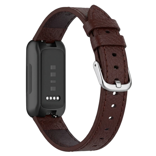 Fitbit Inspire 3 Leather Strap (Dark Brown)