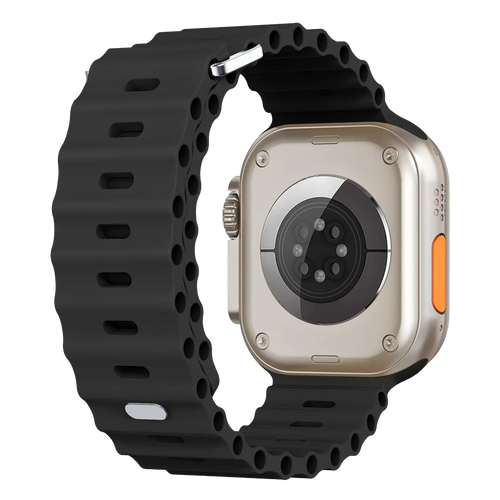 Apple Watch Ocean Strap with Snap Closure (Black)