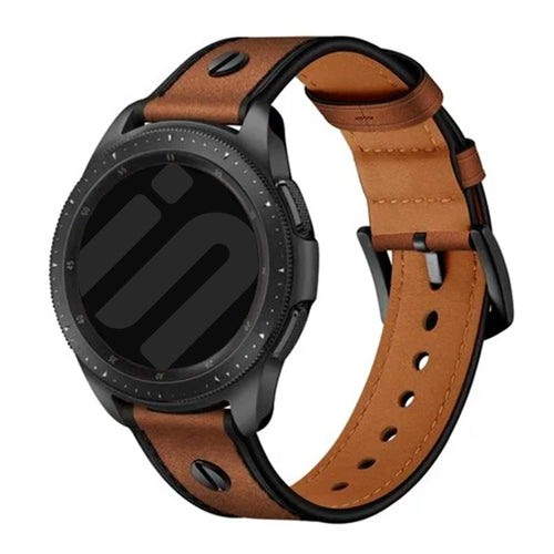 Amazfit Active Leather Strap with Screw (Dark Brown)