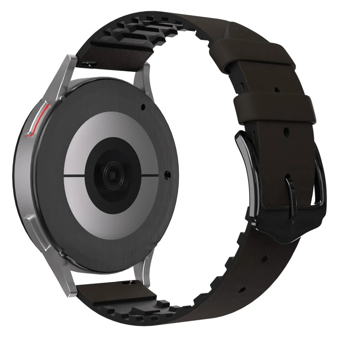 Coros Apex 2 Leather / Silicone Strap (Brown)