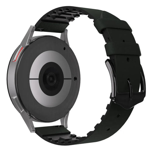 Coros Apex 2 Leather / Silicone Strap (Green)