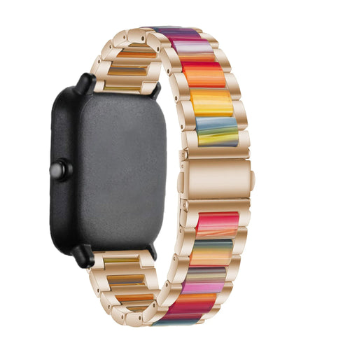 Steel Resin Strap, on a watch, 3/4 rear view