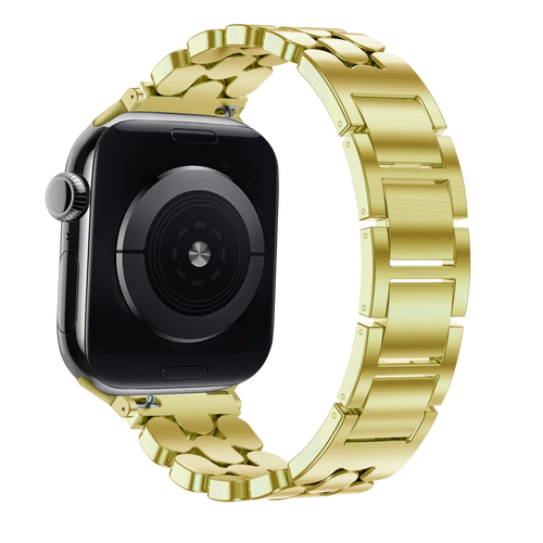 Bandz Apple Watch Steel Strap 'Oval' (Gold)