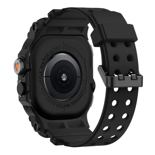 Bandz Apple Watch Ultra TPU Strap with Case (Black with Black)