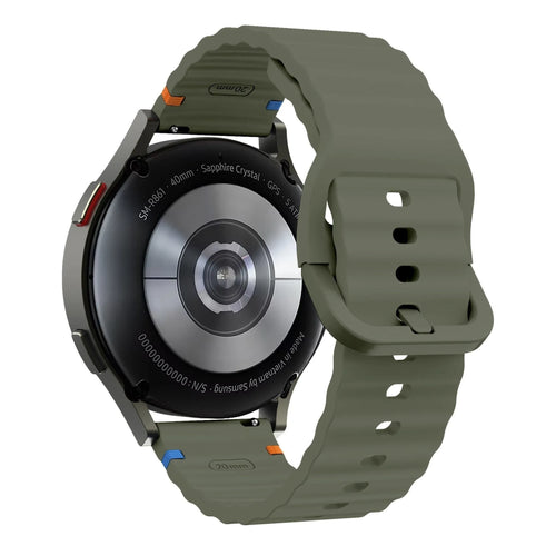Coros Apex 42mm Wave Silicone Strap (Army Green)