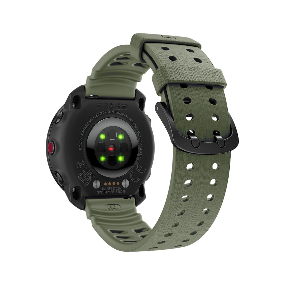Polar Grit X Silicone Grain Strap (Army Green)