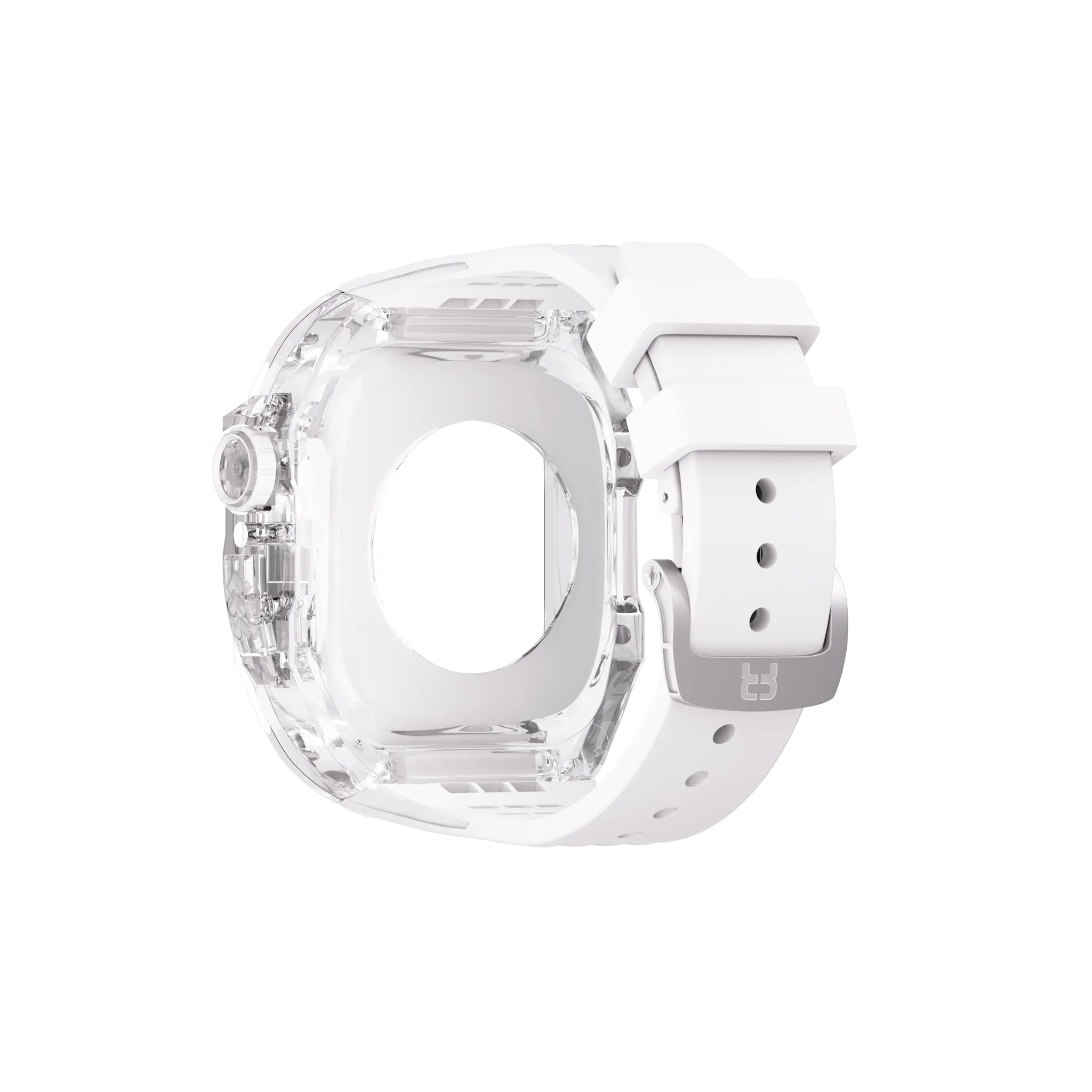 Reqior Apple Watch 45mm Polymer Case with Rubber Strap (Transparent)