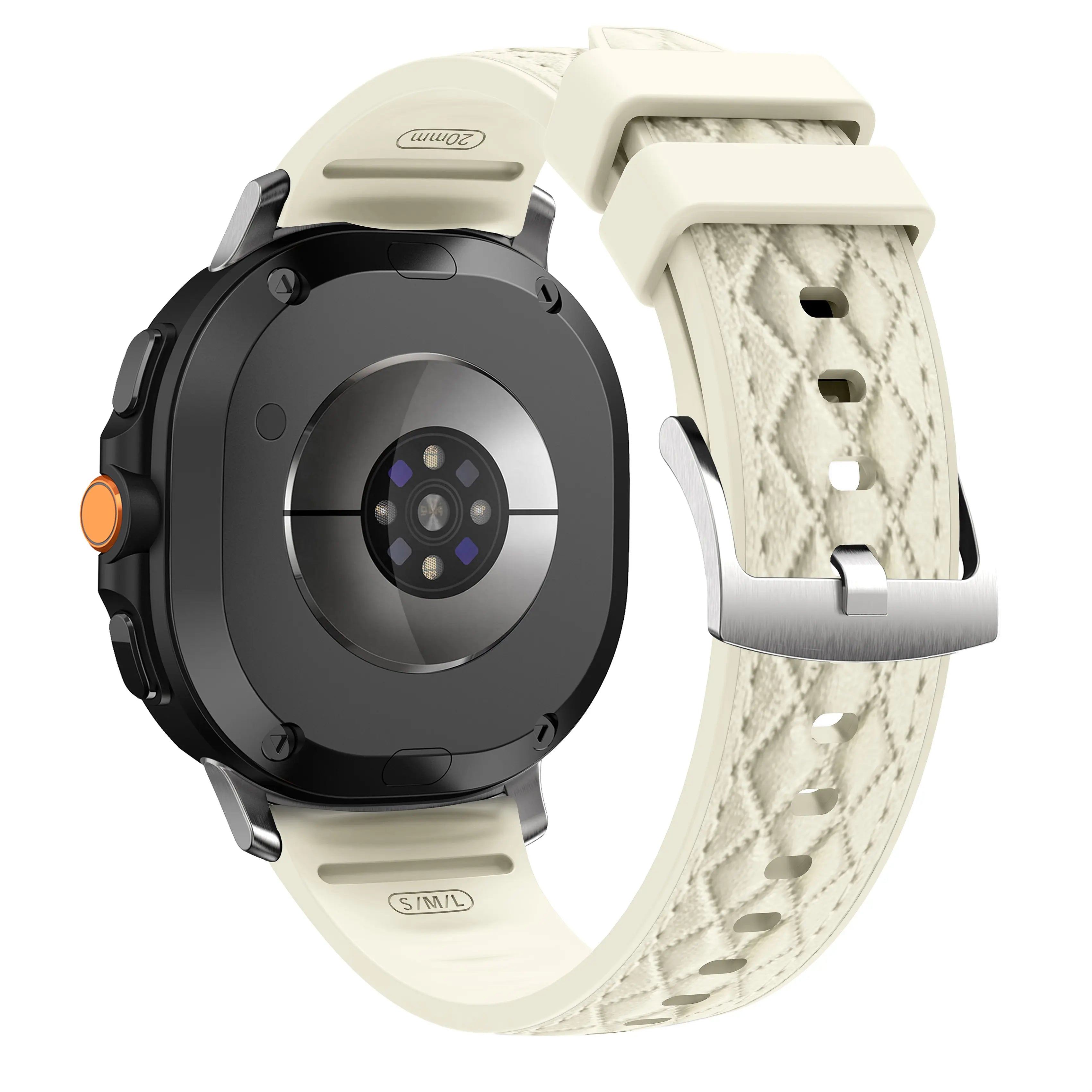 Samsung Galaxy Watch 9 - 44mm Diamond Leather Hybrid Strap (Beige)