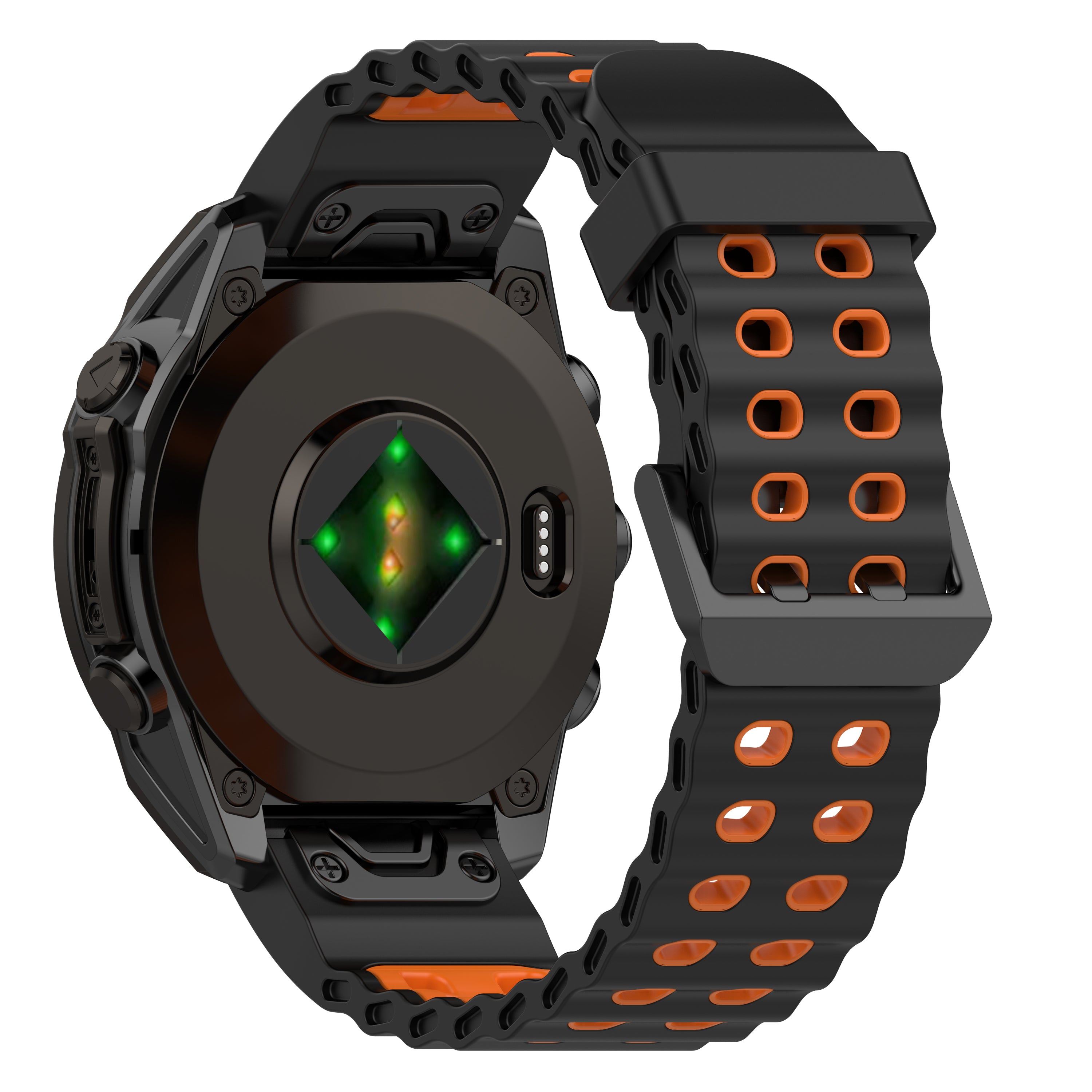 Garmin Epix Gen 2 Wave Sport Strap (Black/Orange)