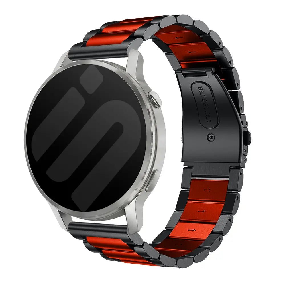 Garmin Forerunner 170 Steel Strap (Black/Red)