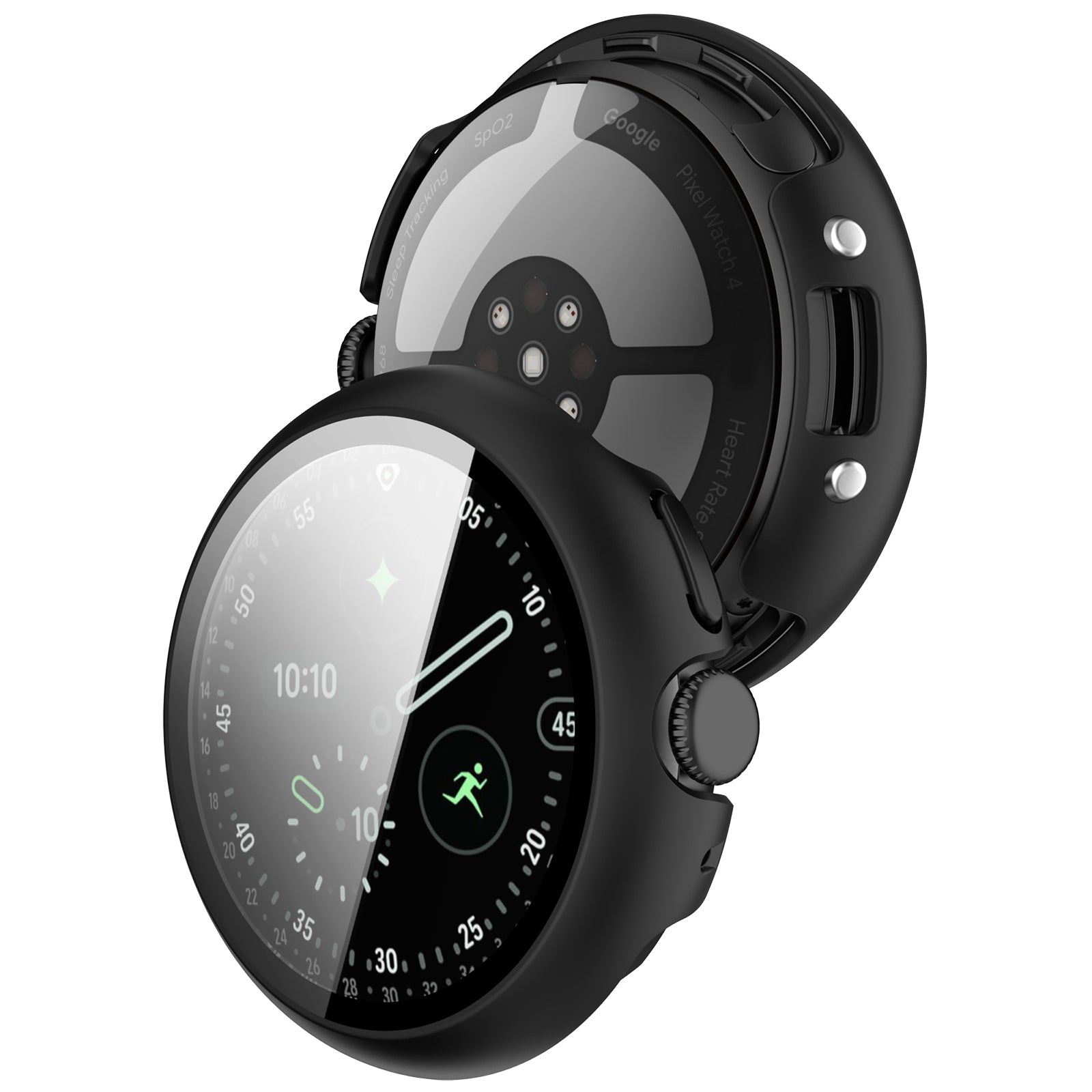 Google Pixel Watch 4 - 45mm Hard Case with Glass (Black)