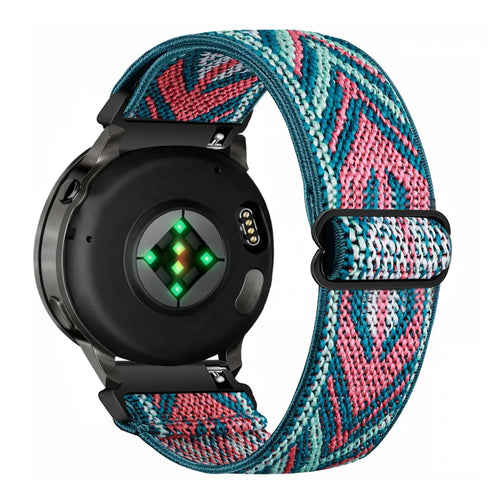 Bandz Garmin Venu 3s Elastic Nylon Strap (Blue Mix)