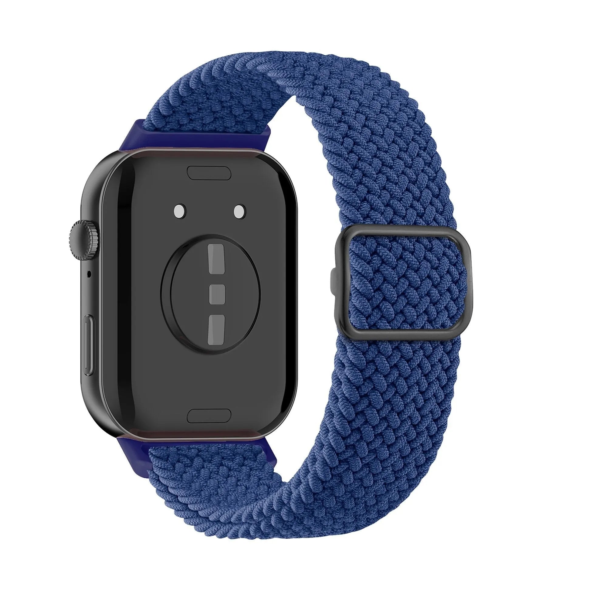 Nylon Adjustable Braided Strap, on a watch, 3/4 rear view