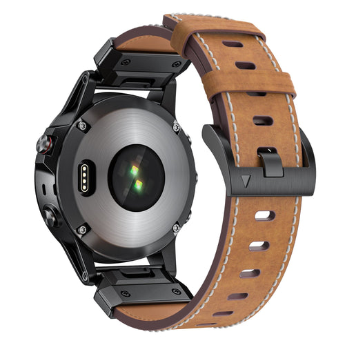 Garmin Forerunner 955 Genuine Leather Strap (Brown)