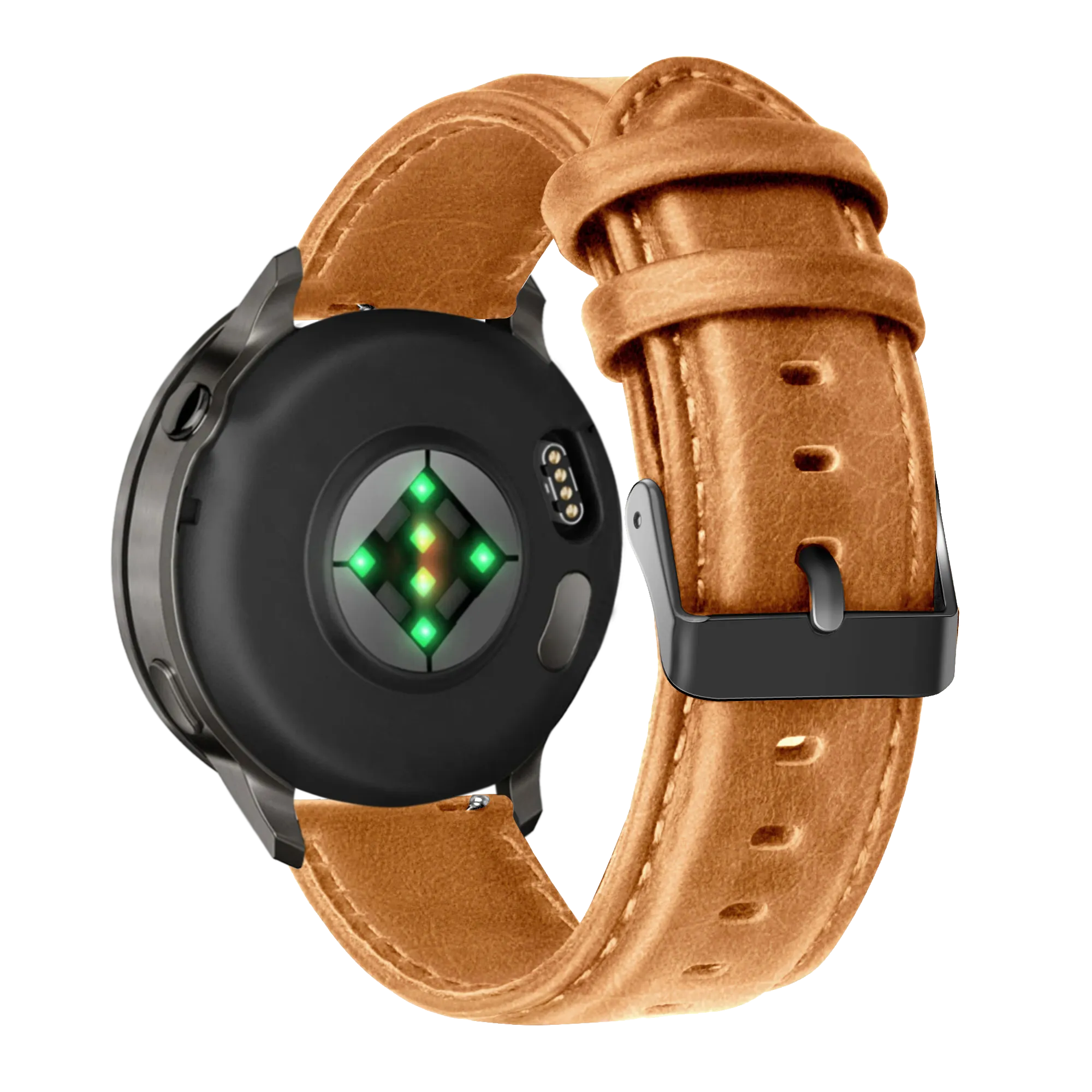 Bandz Garmin Venu 2 Leather Strap 'Classic' (Brown)