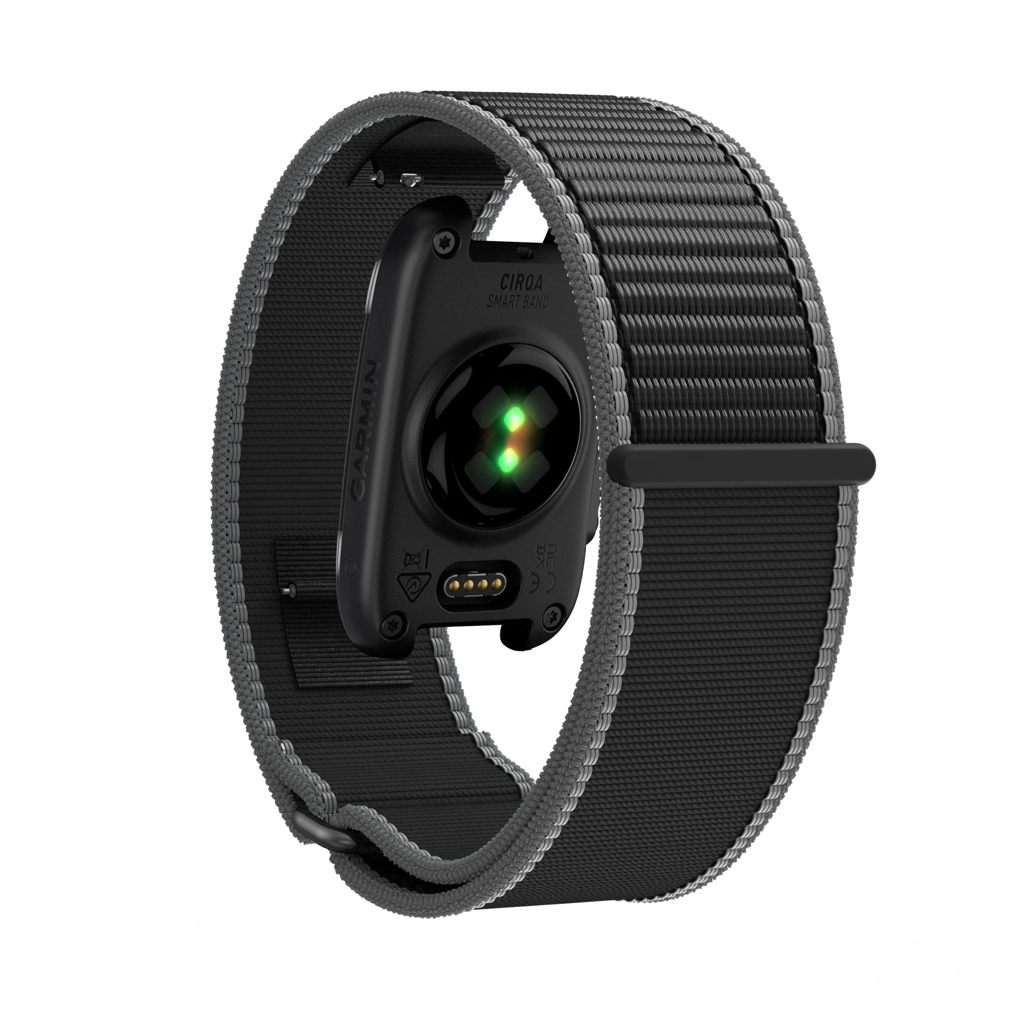 Bandz Garmin Cirqa Nylon Strap for Biceps (Charcoal)
