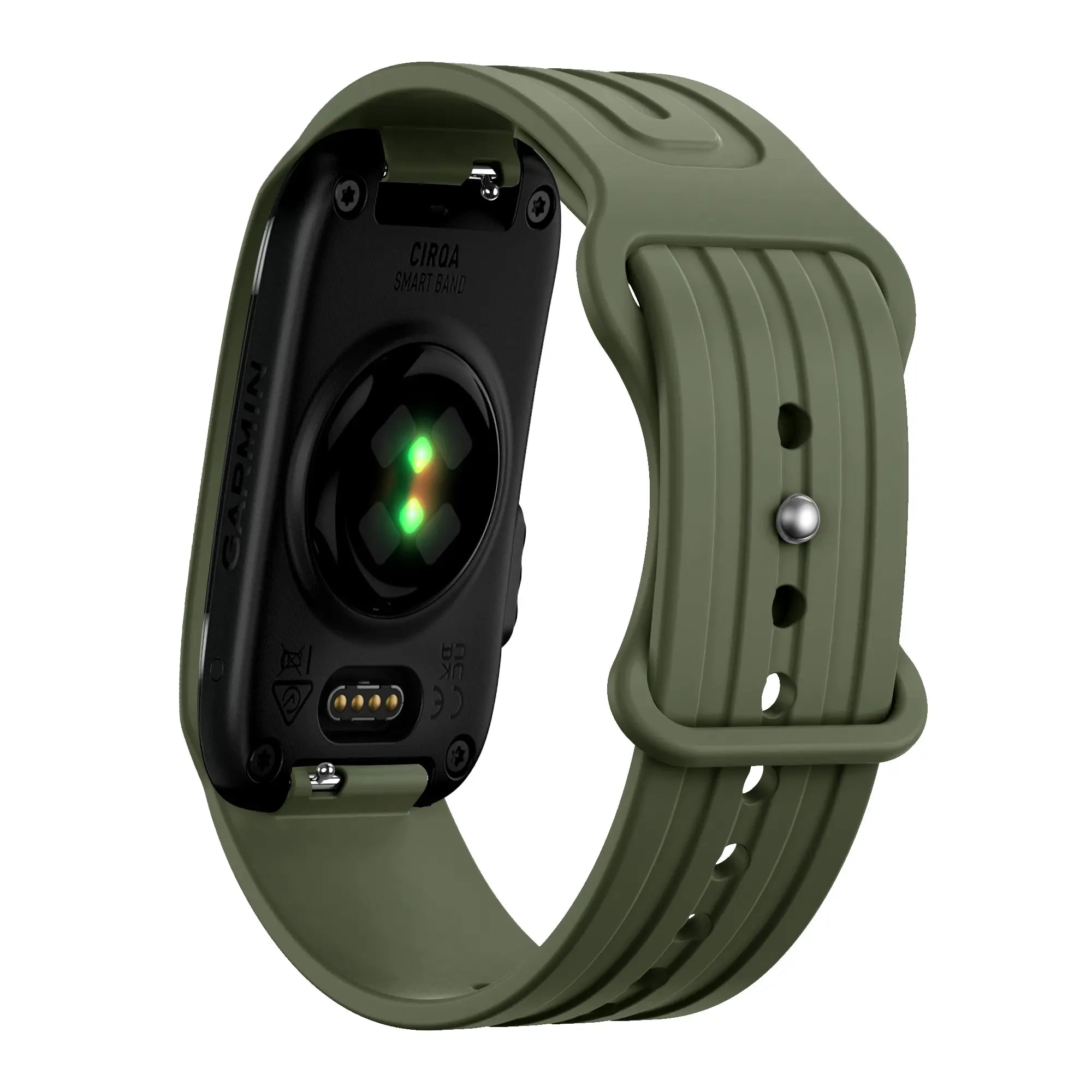 Bandz Garmin Cirqa Silicone Strap 'Classic' (Army Green)