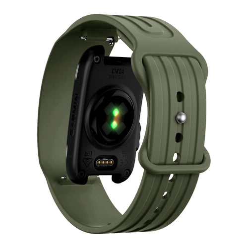 Bandz Garmin Cirqa Silicone Strap 'Classic' (Army Green)