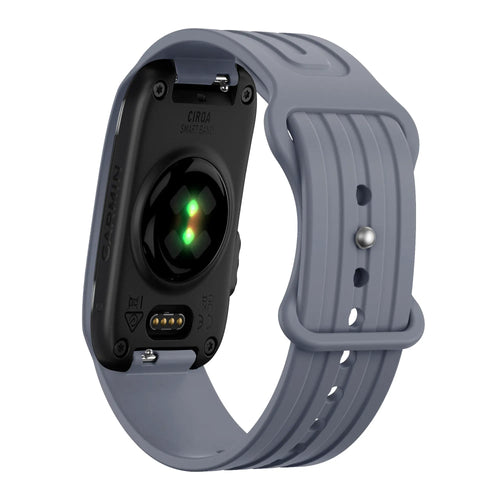 Bandz Garmin Cirqa Silicone Strap 'Classic' (Grey-Blue)