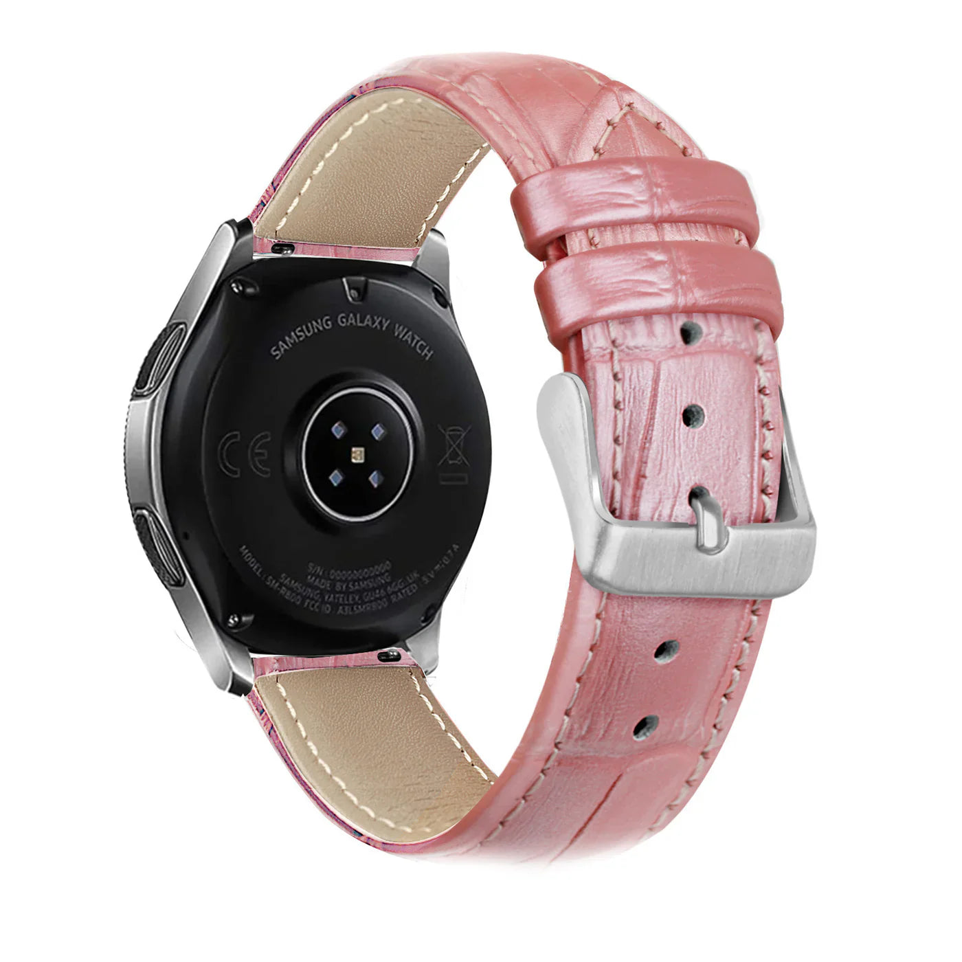 Withings ScanWatch 2 - 42mm Crocodile Leather Grain Strap (Pink)