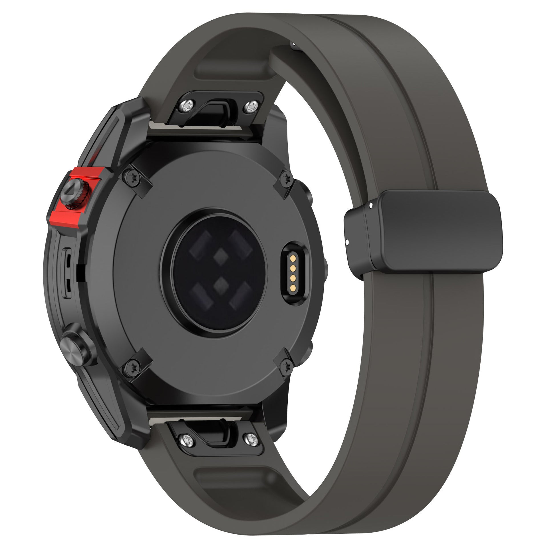 Garmin Approach S70 - 47mm D-Buckle Silicone Strap (Dark Grey)