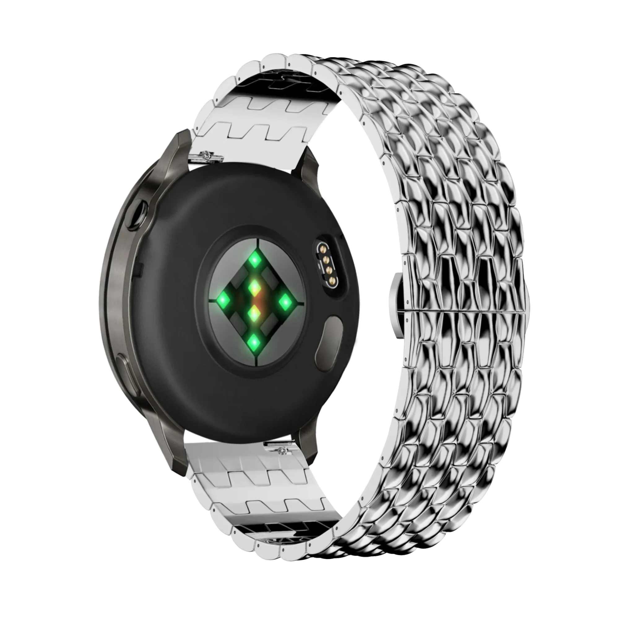 Bandz Garmin Bounce 2 Steel Strap 'Dragon' (Silver)